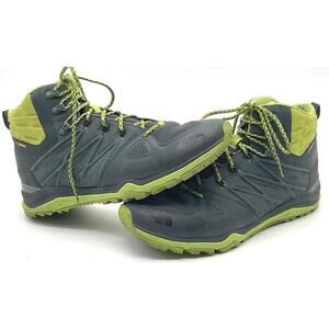 North Face Mens Gore-tex Ultra Fastpack II Mid GTX Hiking Boots 10.5 Lime/Grey